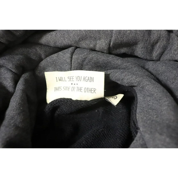 Naketano Women Cowl Neck Long Sleeve Hooded Shirt Top Sweatshirt Size Small Gray - Picture 5 of 16